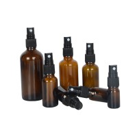 2020 New Products Amber 30ml 50ml 100ml Medical Personal Care Cleaning Alcohol Body Spray Glass Bottle With Plastic Pump Sprayer