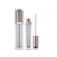 Stock Product High Quality Empty Square Plastic Lip Gloss Tube With Brush Container